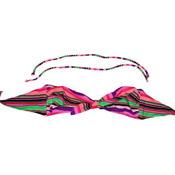 Victorias Secret Swimsuit Bikini Top Large Striped Swim Bathing Suit‎ Strapless - Picture 7 of 7